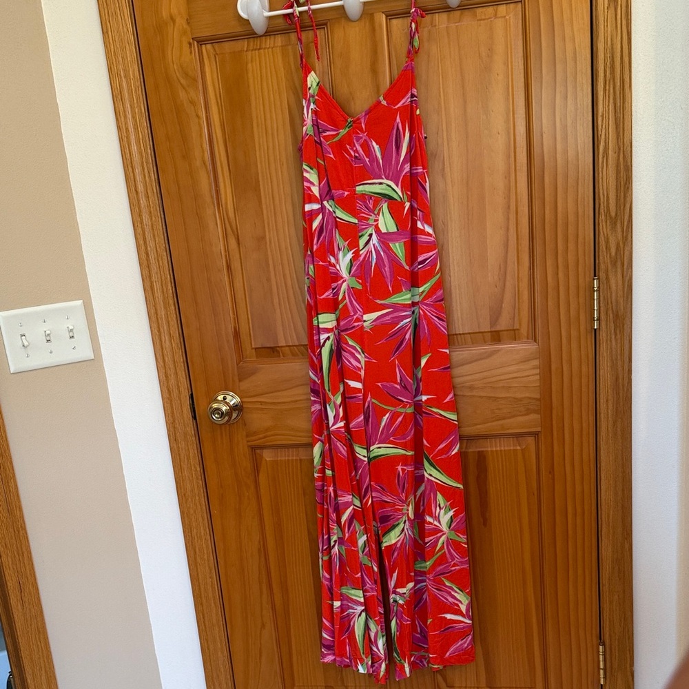 Old Navy Red Floral Maxi Dress